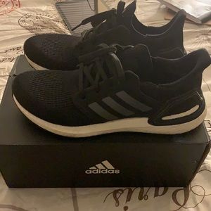 Womans adidas black and white sneakers